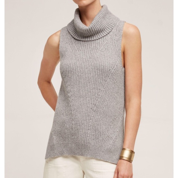 Anthropologie Tops - Anthropologie Cowl Neck Sleeveless Sweater!
